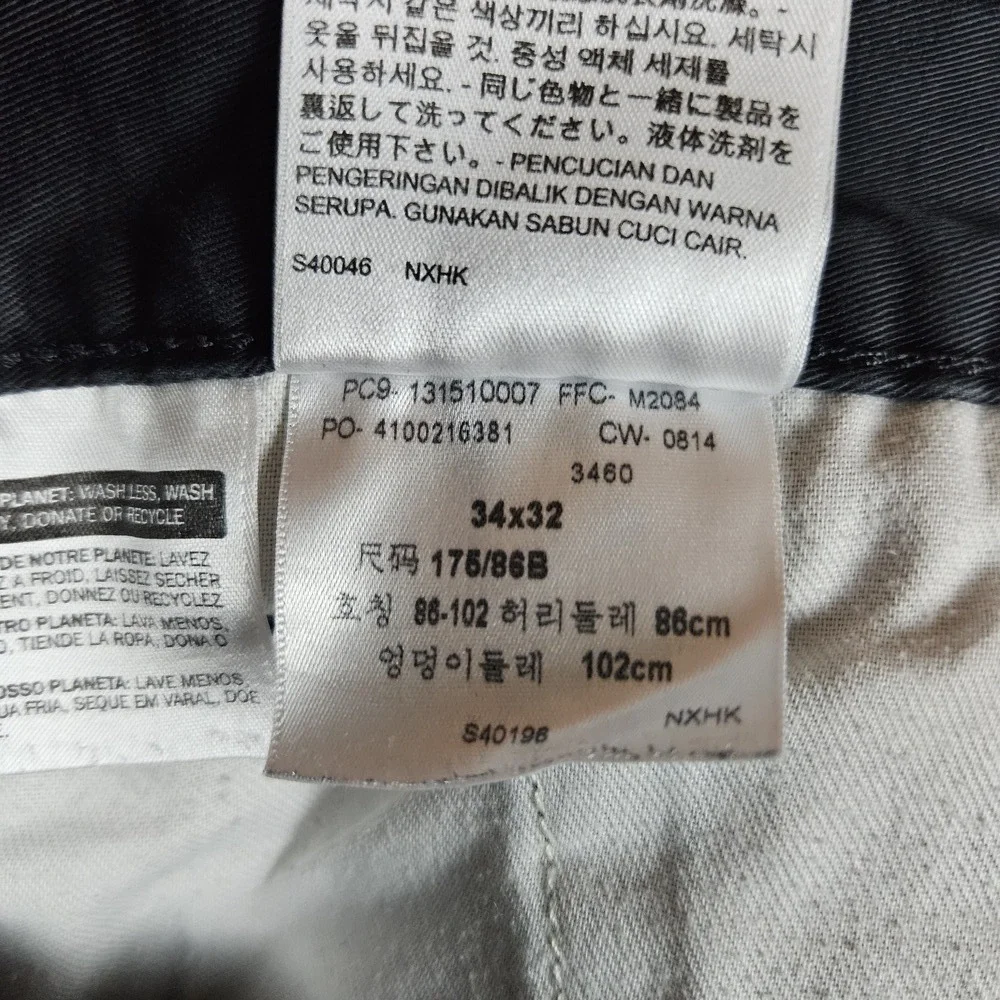 Levi Strauss Co‎ Pants Mens 34x32 Dark Gray Chino Button Closure Classic Utility